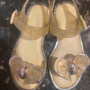 Kids Glittery Gold Sandals